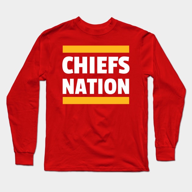 Chiefs Nation Long Sleeve T-Shirt by FootballBum